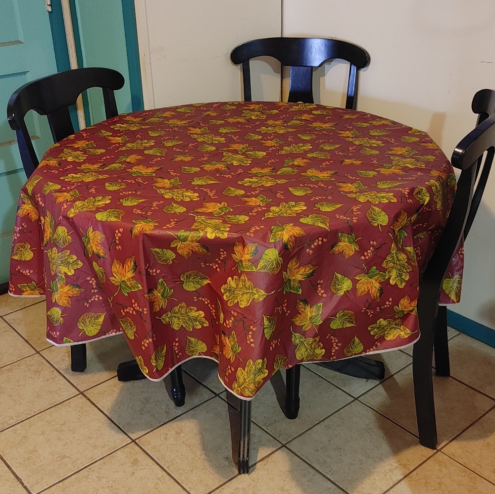 TABLECLOTH, AUTUMN LEAVES, VINYL